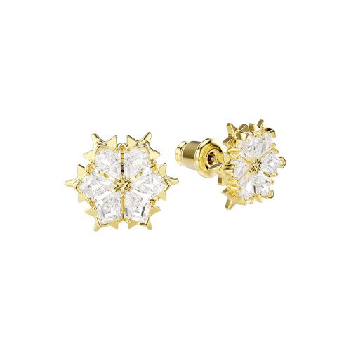 Luxoia - Swarovski Magic Ohrstecker Verschiedene Schliffe Schneeflocke Weiss 18K goldbeschichtet - 5757816