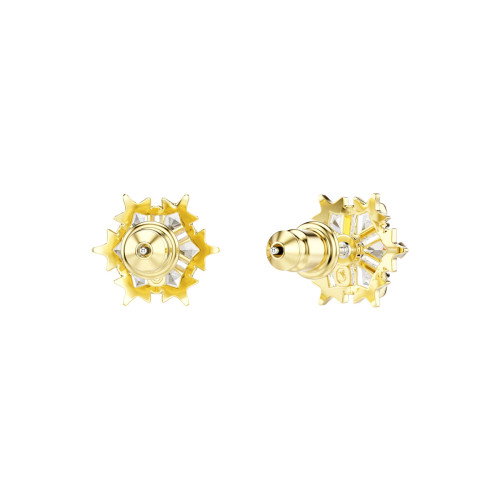 Luxoia - Swarovski Magic Ohrstecker Verschiedene Schliffe Schneeflocke Weiss 18K goldbeschichtet - 5757816