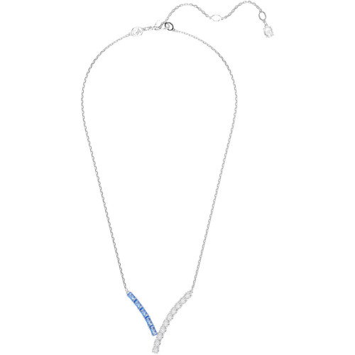 Luxoia - Swarovski Matrix Halskette Verschiedene Schliffe Blau Rhodiniert - 5732265