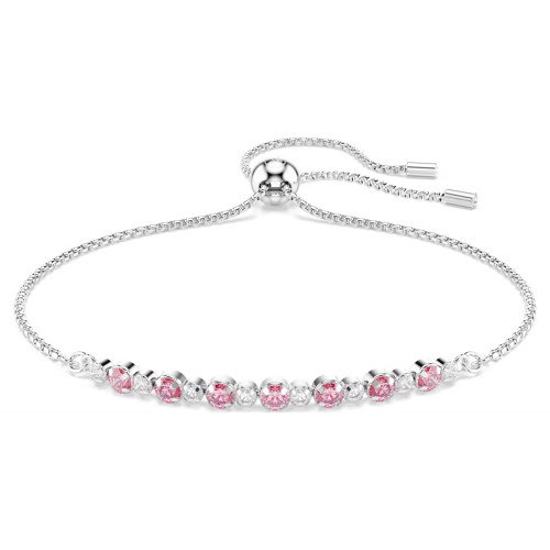Luxoia - Swarovski Matrix Armband Rundschliff Rosa Rhodiniert - 5763042