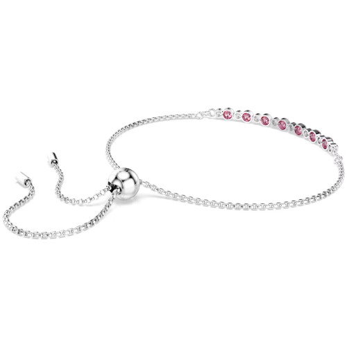 Luxoia - Swarovski Matrix Armband Rundschliff Rosa Rhodiniert - 5763042