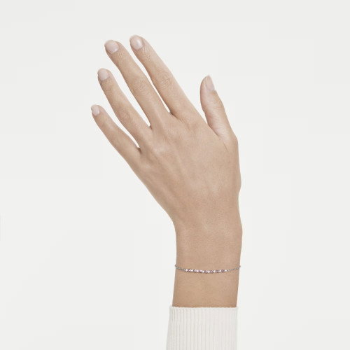 Luxoia - Swarovski Matrix Armband Rundschliff Rosa Rhodiniert - 5763042