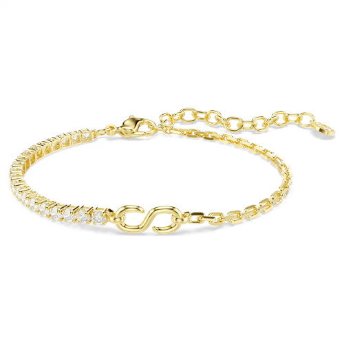 Luxoia - Swarovski Matrix Armband Rundschliff Weiss 18K goldbeschichtet - 5753925