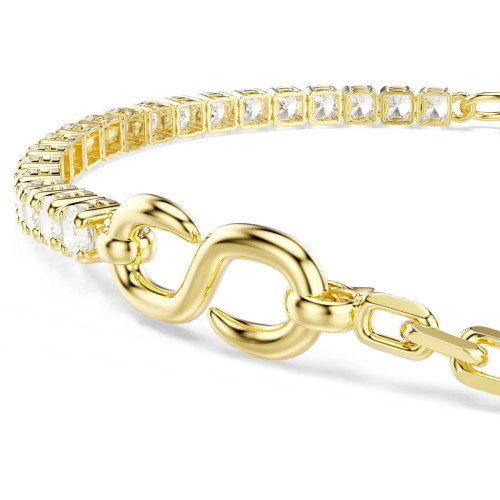 Luxoia - Swarovski Matrix Armband Rundschliff Weiss 18K goldbeschichtet - 5753925