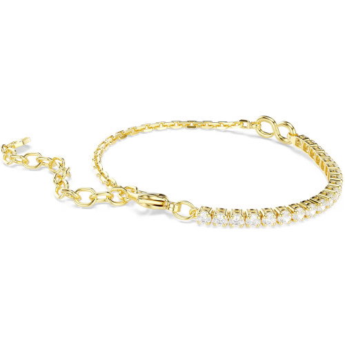 Luxoia - Swarovski Matrix Armband Rundschliff Weiss 18K goldbeschichtet - 5753925