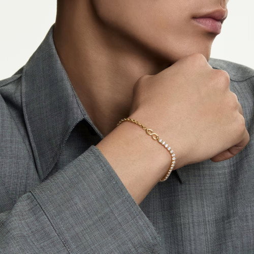 Luxoia - Swarovski Matrix Armband Rundschliff Weiss 18K goldbeschichtet - 5753925