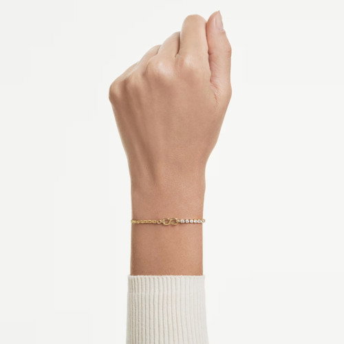 Luxoia - Swarovski Matrix Armband Rundschliff Weiss 18K goldbeschichtet - 5753925