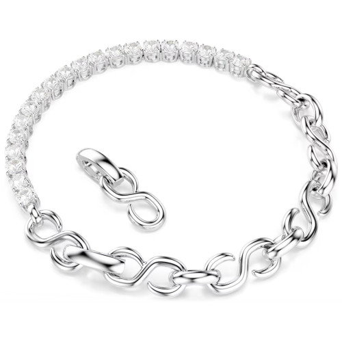 Luxoia - Swarovski Matrix Armband Rundschliff Weiss Rhodiniert - 5753926