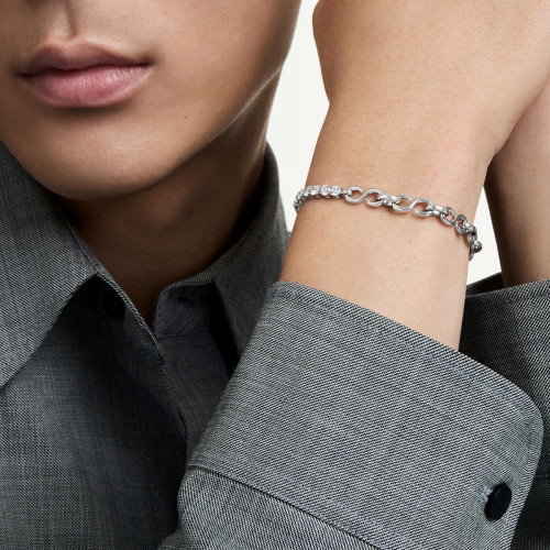 Luxoia - Swarovski Matrix Armband Rundschliff Weiss Rhodiniert - 5753926