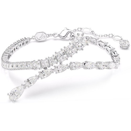 Luxoia - Swarovski Matrix Armband Verschiedene Schliffe Weiss - 5693154