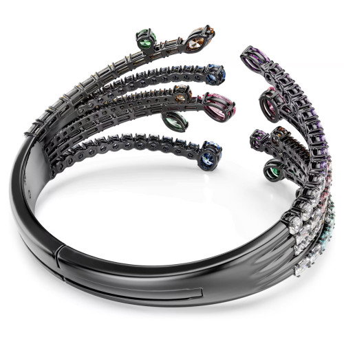 Luxoia - Swarovski Matrix Armreif Verschiedene Schliffe Strauss Mehrfarbig Rutheniert