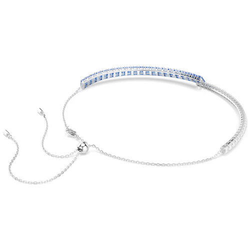 Luxoia - Swarovski Matrix Halsband Verschiedene Schliffe Blau Rhodiniert - 5722464