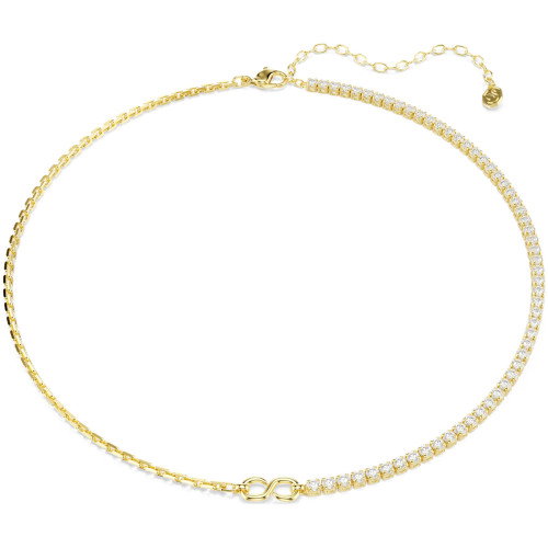 Luxoia - Swarovski Matrix Halskette Rundschliff Weiss 18K goldbeschichtet - 5747717