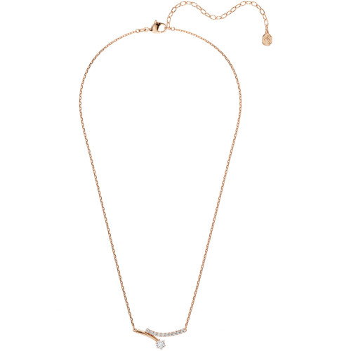 Luxoia - Swarovski Matrix Halskette Rundschliff Weiss 18K roségoldbeschichtet - 5763823