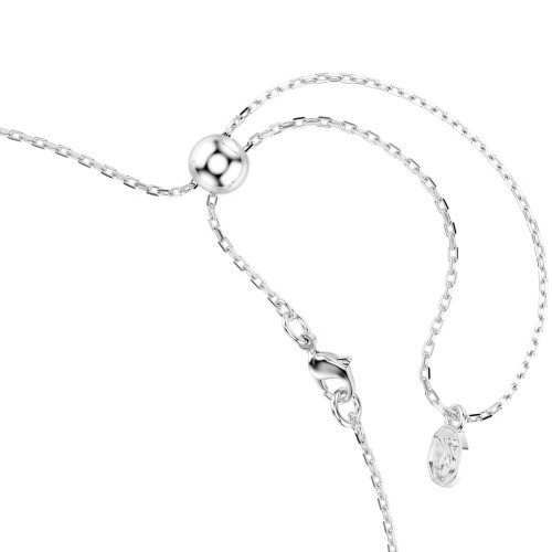 Luxoia - Swarovski Matrix Halskette Rundschliff Weiss Rhodiniert - 5754020