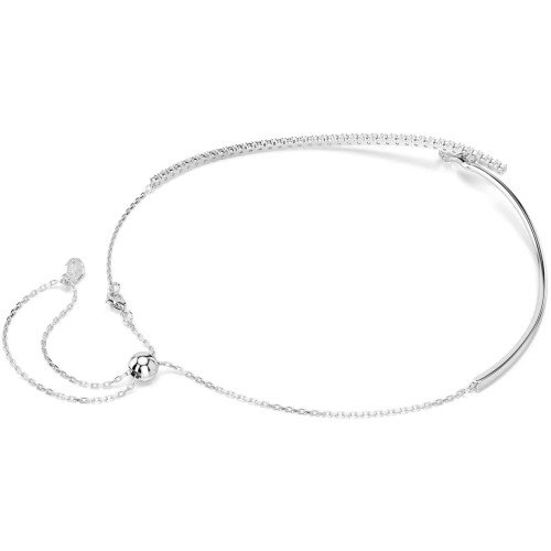 Luxoia - Swarovski Matrix Halskette Rundschliff Weiss Rhodiniert - 5754020
