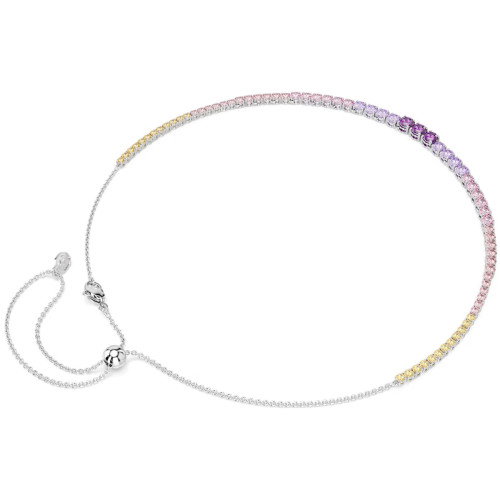 Luxoia - Swarovski Matrix Tennis Necklace Gradient of round cuts Multicolored Rhodium plated - 5751196