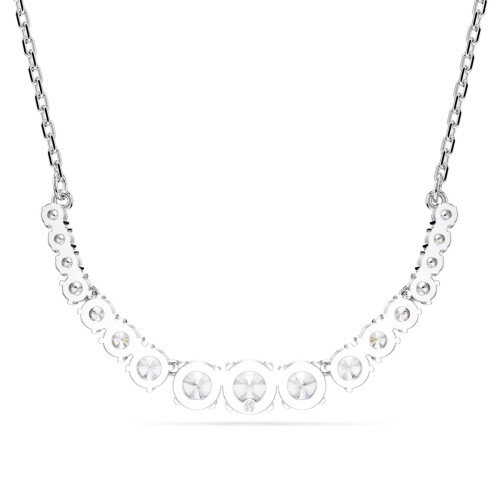 Luxoia - Swarovski Matrix Halskette Rundschliffe im Farbverlauf Weiss Rhodiniert - 5705396