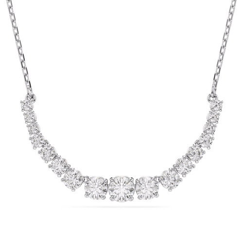 Luxoia - Swarovski Matrix Halskette Rundschliffe im Farbverlauf Weiss Rhodiniert - 5705396