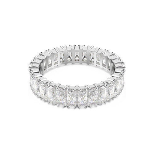 Luxoia - Swarovski Matrix Ring Baguette Schliff Weiss Rhodiniert