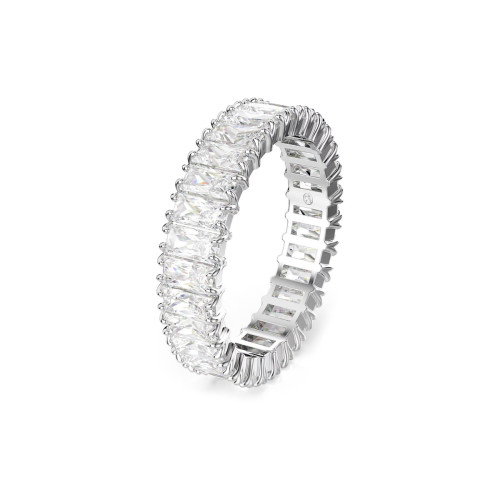 Luxoia - Swarovski Matrix Ring Baguette Schliff Weiss Rhodiniert