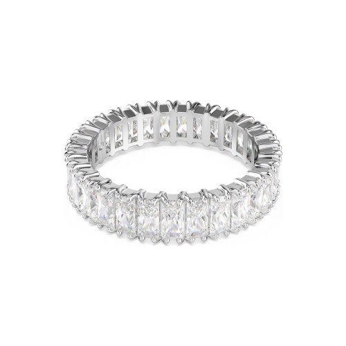 Luxoia - Swarovski Matrix Ring Baguette Schliff Weiss Rhodiniert