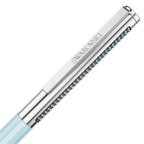 Luxoia - Swarovski Matrix Tennis Kugelschreiber Blau Verchromt - 5740676