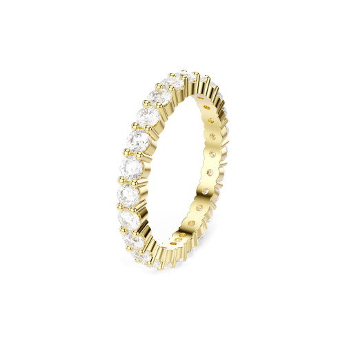 Luxoia - Swarovski Matrix Vittore Ring Rundschliff Weiss Goldlegierungsschicht