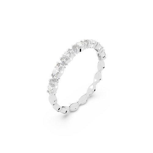 Luxoia - Swarovski Matrix Vittore Ring Marquise Schliff Weiss Rhodiniert