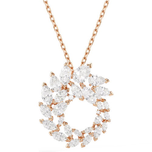 Luxoia - Swarovski Mesmera Halskette Marquise Schliff Weiss 18K roségoldbeschichtet - 5764188