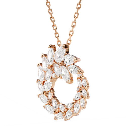 Luxoia - Swarovski Mesmera Halskette Marquise Schliff Weiss 18K roségoldbeschichtet - 5764188