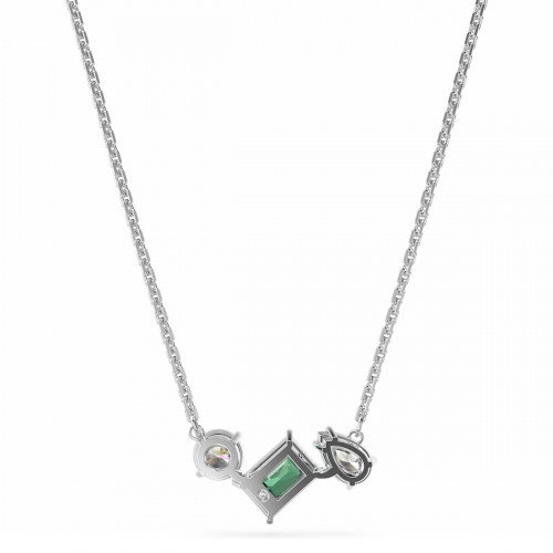 Luxoia - Swarovski Mesmera Halskette Verschiedene Schliffe Grün Rhodiniert - 5668278