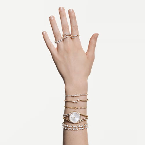 Luxoia - Swarovski Mesmera Armband Verschiedene Schliffe Weiss 18K goldbeschichtet - 5747939