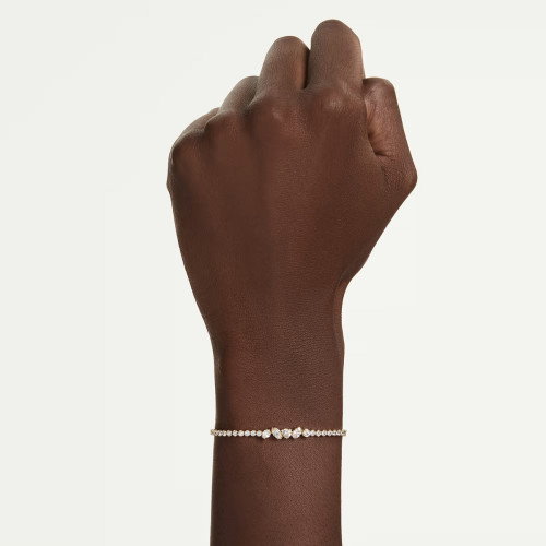 Luxoia - Swarovski Mesmera Armband Verschiedene Schliffe Weiss 18K goldbeschichtet - 5747939