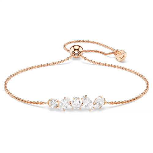 Luxoia - Swarovski Mesmera Armband Verschiedene Schliffe Weiss 18K roségoldbeschichtet - 5764801