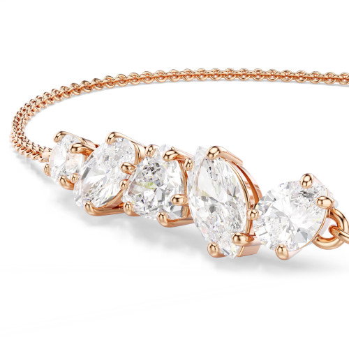 Luxoia - Swarovski Mesmera Armband Verschiedene Schliffe Weiss 18K roségoldbeschichtet - 5764801