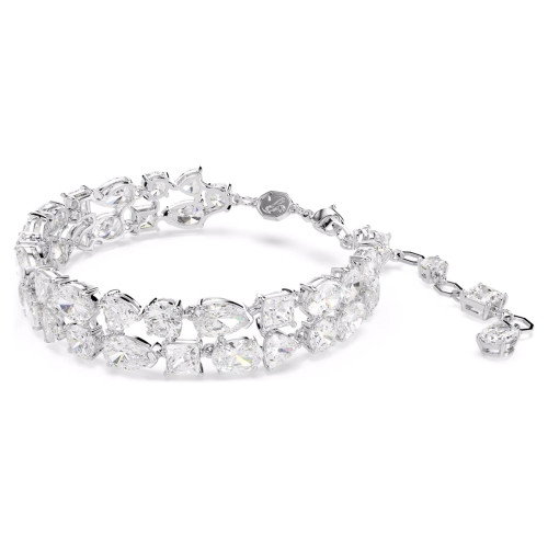 Luxoia - Swarovski Mesmera Armband Verschiedene Schliffe Weiss Rhodiniert - 5669927