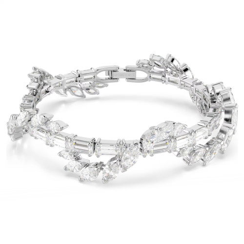 Luxoia - Swarovski Mesmera Armband Verschiedene Schliffe Weiss Rhodiniert - 5754818