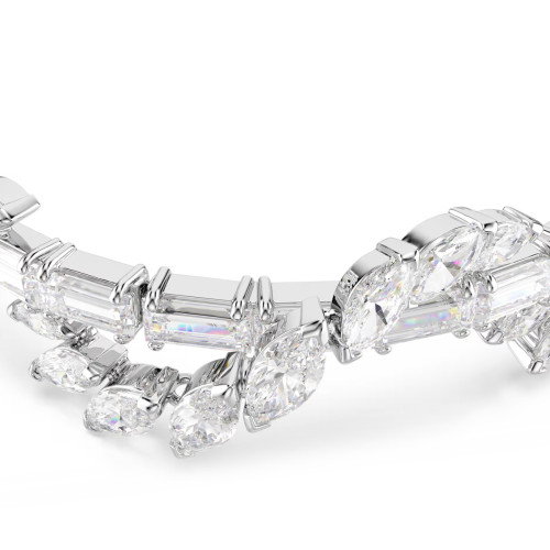 Luxoia - Swarovski Mesmera Armband Verschiedene Schliffe Weiss Rhodiniert - 5754818