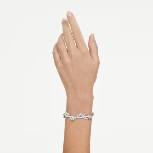 Luxoia - Swarovski Mesmera Armband Verschiedene Schliffe Weiss Rhodiniert - 5754818