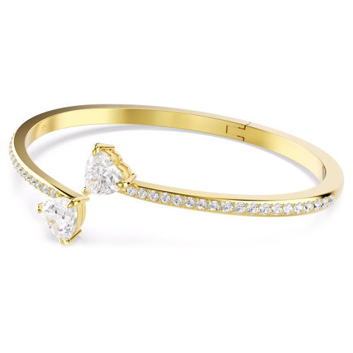 Luxoia - Swarovski Mesmera Attract Armreif Herz Weiss Goldlegierungsschicht