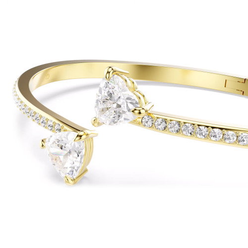 Luxoia - Swarovski Mesmera Attract Armreif Herz Weiss Goldlegierungsschicht