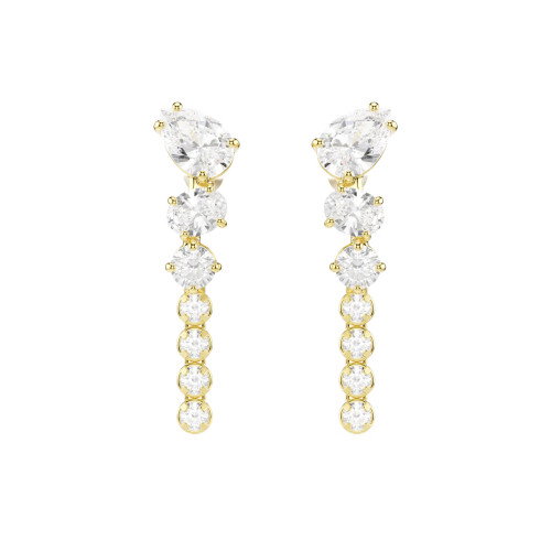Luxoia - Swarovski Mesmera Drop Ohrhänger Verschiedene Schliffe Weiss 18K goldbeschichtet - 5747936