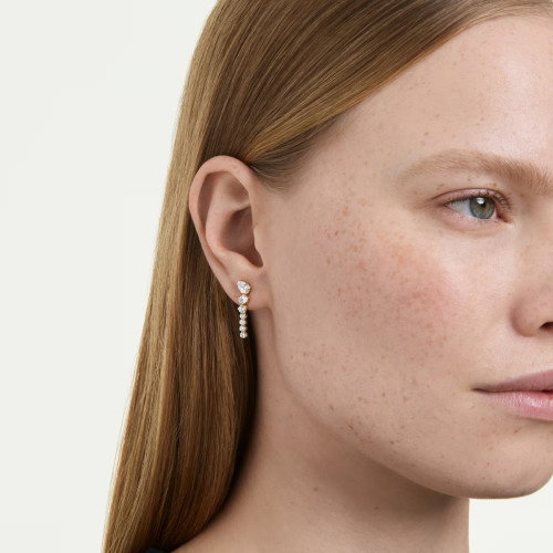 Luxoia - Swarovski Mesmera Drop Ohrhänger Verschiedene Schliffe Weiss 18K goldbeschichtet - 5747936
