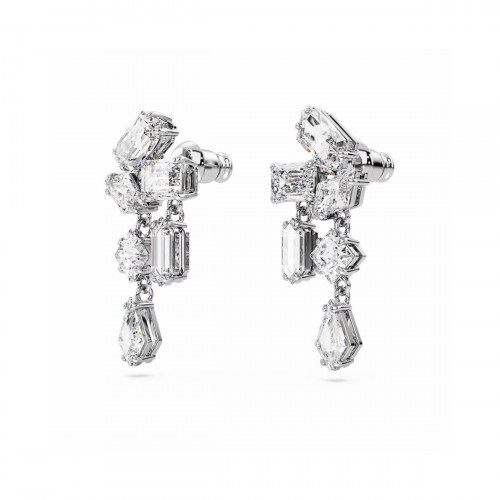 Luxoia - Swarovski Mesmera Drop Ohrhänger Verschiedene Schliffe Weiss Rhodiniert - 5665825