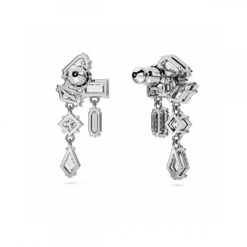 Luxoia - Swarovski Mesmera Drop Ohrhänger Verschiedene Schliffe Weiss Rhodiniert - 5665825