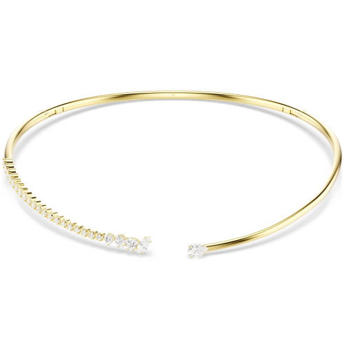 Luxoia - Swarovski Mesmera Halsband Verschiedene Schliffe Weiss 18K goldbeschichtet