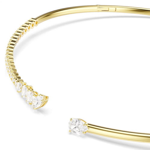 Luxoia - Swarovski Mesmera Halsband Verschiedene Schliffe Weiss 18K goldbeschichtet