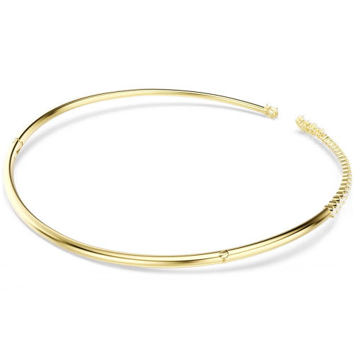 Luxoia - Swarovski Mesmera Halsband Verschiedene Schliffe Weiss 18K goldbeschichtet