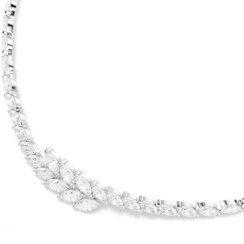 Luxoia - Swarovski Mesmera Halskette Marquise Schliff Weiss Rhodiniert - 5748004
